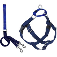 2 Hounds Design Freedom No Pull Dog Harness | Adjustable Gentle Comfortable Control For Easy Dog Walking |For Small Medium And Large Dogs | Made In Usa | Leash Included | 5/8" Md Navy