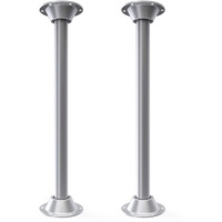 Manufacturers Select Itc Surfit Table Leg System For Rv Or Boat - Surface Mount Two Pack (Silver Powder Coated Finish 29 2Pk)