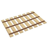 Full Size Wood Bed Slats - Cut To The Custom Bed Width Of Your Choice Attached With Three Heavy Duty Thick Brown Straps-Help Support Your Box Spring And Mattress (55 Wide)