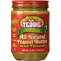 Teddie Smooth All Natural Peanut Butter With Flaxseed (Pack Of 4)