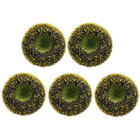 Pack Of 5 Large Foam Disc Florets Of Sunflower Center 4.5 Diameter For Diy Flower Deco Mesh Wreath
