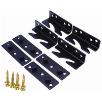Bed Rail Bracket - Black Heavy Duty Non-Mortise Bed Rail Bracket Bed Rail Fasteners,Set Of 4 (Screws Included)