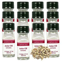 Lorann Anise Oil Super Strengthnatural Flavor, 1 Dram Bottle (.0125 Fl Oz - 3.7 Ml) - 12 Pack