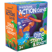 Mollybee Kids Preschool Action Cards Dino Stomp And Roar Dinosaur Activities And Pretend Play Gifts For Ages 3+