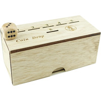 Yipple Coin Drop - Dice Games For Families With Pennies For 2-6 Players Penny Game Wood Box