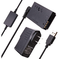 Kocackoo Usb Drive Cable Ack-E12 Mobile Power Supply + Lp-E12 Dummy Battery Dc Grip Dr-12 Dc Coupler + Usb Power Adapter Kit For Canon Eos M Eos M2 M10 M50 M100 M200 Digital Cameras.