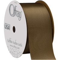 Offray 1.5" Wide Single Face Satin Ribbon,4 Yds, 1-1/2 Inch X 12 Feet, Mud Pie, Foot