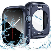 Goton 2 In 1 Waterproof Case For Apple Watch Series 9 8 7 Screen Protector 41Mm, 360 Protective Glass Face Cover Hard Pc Bumper + Back Frame For Iwatch Accessories 41 Mm