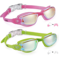 Aegend Kids Swim Goggles, Pack Of 2 Swimming Goggles For Children Boys & Girls Age 3-14