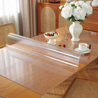 Frosted Clear Table Protector 38 X 60 Inch, 1.5Mm Thick Plastic Table Cover, Waterproof Pvc Clear Table Cover Protector, Desk Protector Mat, Writing Desk Pad For Desktop, Coffee & Dining Room Table