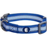 Blueberry Pet Essentials Reflective Back To Basics Adjustable Dog Collar, Navy Blue, Large, Neck 18"-26"
