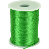 Toniful 2Mm X 110 Yards Green Nylon Cord Satin String For Bracelet Jewelry Making Rattail Macrame Trim Cord Necklace Bulk Beading Thread Kumihimo Chinese Knot Craft