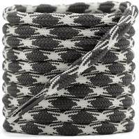 Delele 2 Pair Round Wave Shape Non Slip Heavy Duty And Durable Outdoor Climbing Shoelaces Khaki&Brown Hiking Shoe Laces Shoestrings-87 Inch