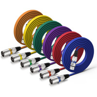 Ebxya Xlr Cables 10Ft - Premium Balanced 3-Pin Xlr Male To Female Microphone Cable, 6 Color Packs