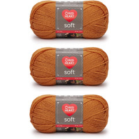Red Heart Soft Tangerine Yarn - 3 Pack Of 141G/5Oz - Acrylic - 4 Medium (Worsted) - 256 Yards - Knitting/Crochet