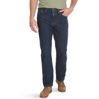 Wrangler Authentics Men's Big & Tall Classic 5-Pocket Regular Fit Jean, Dark Indigo Flex, 48W X 32L