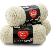 Red Heart Super Saver 3-Pack Yarn, Aran 3 Pack