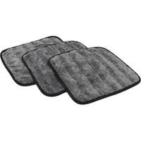 The Rag Company - The Gauntlet Drying Towel (3-Pack) 70/30 Blend Korean Microfiber, Designed To Dry Vehicles Faster, More Thoroughly & More Gently Than Others, 900Gsm, 12In X 12In, Grey