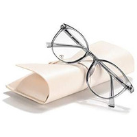 Fonhcoo Blue Light Blocking Glasses Women Men Computer Eyeglasses,Tr90 Fashion Round Transparent Anti Blue Light Glasses With Anti Eyestrain & Uv Glare For Gaming & Reading (Smoke Grey)