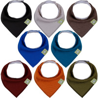 8-Pack Organic Baby Bandana Drool Bibs - Stylish Unisex Bandana Bibs - Super Absorbent Bandana Drool Bibs - Gentle Teething Bibs For Infants - Organic Cotton Baby Bib (Coastline)