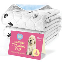 Super Absorbent Washable Pee Pads For Dogs - 2-Pack Superior Reusable Puppy Pads Pet Training Pads -100% Waterproof Dog Pee Pad Protects Against Urine Leakage Non-Slip Grip Prevents Slipping& Bunching