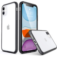 Ulak Compatible With Iphone 11 Case Clear With Color Border Hybrid Shockproof Protective Phone Case, Slim Transparent Anti-Scratch Tpu Bumper Cover For Iphone 11 6.1 Inch, Black