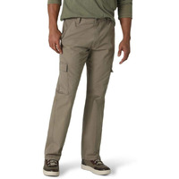 Wrangler Authentics Men's Twill Relaxed Fit Cargo Pant (Logan), Military Khaki Ripstop, 32W X 30L