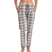 Just Love Ladies Printed Jersey Jogger Pant 6948-10018-Gry-3X