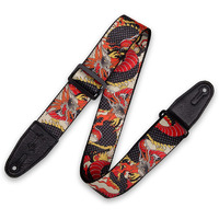 Levy's Leathers 2 Wide Polyester Guitar Strap With Japanese Traditional Dragon Motif (Mpd2-123)