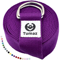 Tumaz Yoga Strap/Stretch Bands [15+ Colors, 6/8/10 Feet Options] With Extra Safe Adjustable D-Ring Buckle, Durable And Comfy Delicate Texture - Best For Daily Stretching, Physical Therapy, Fitness