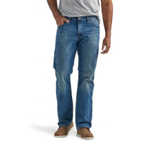 Wrangler Authentics Men's Relaxed Fit Boot Cut Jean, Medium Indigo, 42W X 32L