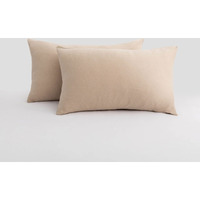 2-Pack Stretch Pillow Cases - Jersey Knit & Envelope Closure Pillowcases With Ultra Soft T-Shirt Like Polyester Blend - Suitable For Queen Or Standard Size Set Of 2, Heather Taupe