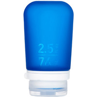 Humangear Gotoob+ (Medium) | Refillable Silicone Travel Bottle | Locking Lid | Food-Safe Material | Dark Blue, Medium (2.5 Fl.Oz.; 74Ml)