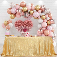 Partydelight 60X120 Rectangle Sparkly Gold Sequin Tablecloth For Wedding, Party, Christmas Decorations
