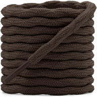 Delele 2 Pair Round Wave Shape Non Slip Heavy Duty And Durable Outdoor Climbing Shoelaces Dark Brown Hiking Shoe Laces Shoestrings-94 Inch