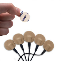 Ursa Soft Circles: Reusable Soft Covers That Provide A Shield Against The Wind And Camouflage For Lavalier Mics. (15X Soft Circles + 30X Stickies, Beige)