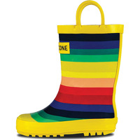 Lone Cone Rain Boots With Easy-On Handles In Fun Patterns For Toddlers And Kids, Chasing Rainbows, Toddler 9