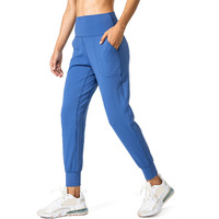 G Gradual Women\'s Joggers High Waisted Yoga Pants With Pockets Loose Leggings For Women Workout, Athletic, Lounge (Blue, Large)