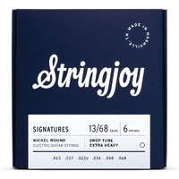 Stringjoy Drp13 Signatures Nickel Electric Guitar Strings, (Drop Tune Extra Heavy Gauge, 13-68)