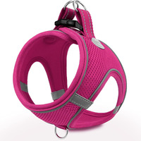 Joytale Small Dog Harness, Breathable Mesh Step-In Vest, Reflective Soft Padded Harnesses For Puppies And Extra Small Dogs, Hot Pink, Xs