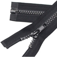 Yahoga 2Pcs #5 30 Inch Separating Jacket Zippers For Sewing Coats Jacket Zipper Black Molded Plastic Zippers Bulk (30 2Pc)