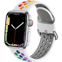 Sport Band Compatible With Apple Watch 38Mm 40Mm 41Mm 42Mm 44Mm 45Mm 46Mm 49Mm For Women Men, Breathable Soft Silicone Replacement Strap For Iwatch Ultra 2/ Ultra Se Series 10 9 8 7 6 5 4 3 2 1