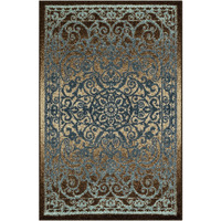 Maples Rugs Pelham Vintage Kitchen Rugs Non Skid Accent Area Carpet Made In Usa], 26 X 310, Bluewalnut