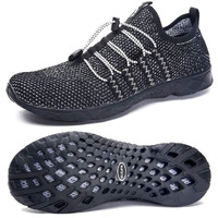 Dlgjpa Men's Quick Drying Water Shoes For Beach Or Water Sports Lightweight Slip On Walking Shoes Allblack Allblack 11