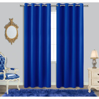 Royal Blue Curtains 96 Inches Long For Living Room Set Of 2 Panels Thermal Insulated Room Darkening Grommet Blackout Noise Reducing Soundproof Room Divider Curtain For Kids Bedroom Girl 8Ft Length
