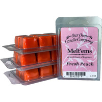 Our Own Candle Company Premium Wax Melt, Fresh Peach, 6 Cubes, 2.4 Oz (4 Pack)