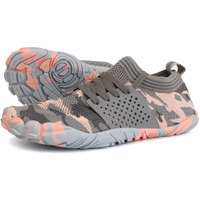 Joomra Barefoot Trail Running Shoes Size 105-11 Women Minimalist Barefoot Zero Drop Fall Athletic Hiking Trekking Gym Wide Breathable Toes Workout Sneakers Grey Pink 42
