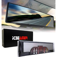 Icbeamer 142 360Mm Easy Clip On Wide Angle Panoramic Blind Spot Fit Auto Interior Rearview Mirror Convex Clear Surface