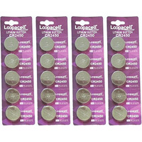 Loopacell Cr2450 3V Lithium Battery (Pack Of 20) - High Capacity Coin Cell Batteries