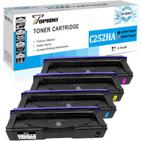 4 Colors Compatible Toner Cartridges Print Cartridges Sp C252 C262 C252Ha C262Ha High Capacity 6500 Pages For Black & 6000 Pages For Cmy Toprint For Ricoh Sp C252Dn C252Sf C262Dnw C262Sfnw Printers